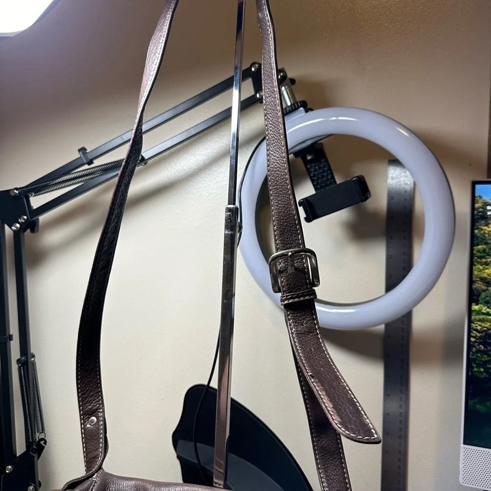Fossil‎ Shoulder Bag in Brown Leather with Silver Hardware